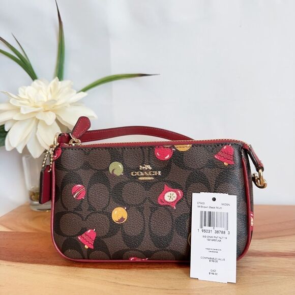 Coach Nolita 19 In Signature Canvas wristlet With Ornament Print - Picture 6 of 7